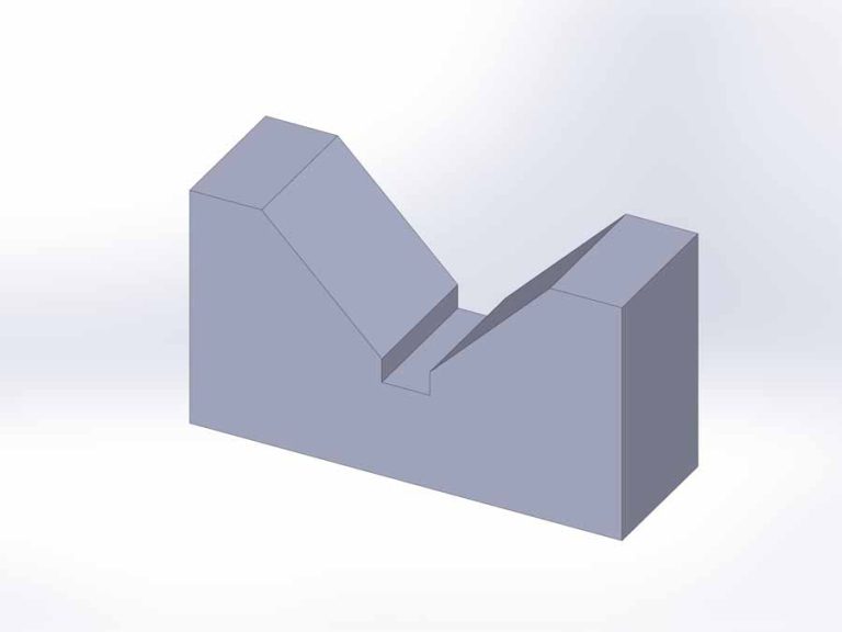 3次元CADモデリング事例：Vブロック 3Dプリンター出力・データ作成サービスのアトミックワークス